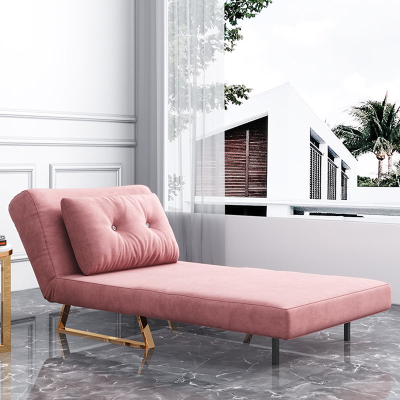 Glam Style Sled Convertible Chair Tufted Back Armless Chair in Pink Clearhalo 'Accent Chairs' 'accent_chairs' 'Chairs & Seating' 'furn' 'furn_accent_chairs' 'Furniture' 'Living Room Furniture' 6851682