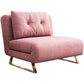 Glam Style Sled Convertible Chair Tufted Back Armless Chair in Pink Clearhalo 'Accent Chairs' 'accent_chairs' 'Chairs & Seating' 'furn' 'furn_accent_chairs' 'Furniture' 'Living Room Furniture' 6851685