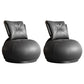 Modern Pillow Back Armless Leather Living Room Parsons Chair Gloss Black 2 Piece Set Clearhalo 'Accent Chairs' 'accent_chairs' 'Chairs & Seating' 'furn' 'furn_accent_chairs' 'Furniture' 'Living Room Furniture' 6851703