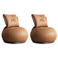Modern Pillow Back Armless Leather Living Room Parsons Chair Orange 2 Piece Set Clearhalo 'Accent Chairs' 'accent_chairs' 'Chairs & Seating' 'furn' 'furn_accent_chairs' 'Furniture' 'Living Room Furniture' 6851709