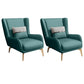 Glam Armchair Fixed Back Flared Arms Basic Four Legs Gold Base Accent Chair Green 2 Piece Set Without Ottoman Clearhalo 'Accent Chairs' 'accent_chairs' 'Chairs & Seating' 'furn' 'furn_accent_chairs' 'Furniture' 'Living Room Furniture' 6851748