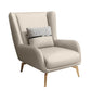 Glam Armchair Fixed Back Flared Arms Basic Four Legs Gold Base Accent Chair Off-White 1 Piece Without Ottoman Clearhalo 'Accent Chairs' 'accent_chairs' 'Chairs & Seating' 'furn' 'furn_accent_chairs' 'Furniture' 'Living Room Furniture' 6851755