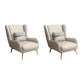 Glam Armchair Fixed Back Flared Arms Basic Four Legs Gold Base Accent Chair Off-White 2 Piece Set Without Ottoman Clearhalo 'Accent Chairs' 'accent_chairs' 'Chairs & Seating' 'furn' 'furn_accent_chairs' 'Furniture' 'Living Room Furniture' 6851756