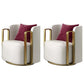 Glam Arm Chair Solid Color Pillow Back Gold Base Arms Included Armchair