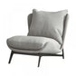 Mid-century Modern Leather Slipper Accent Chair Pillow Back Armless Chair Grey 1 Piece Clearhalo 'Accent Chairs' 'accent_chairs' 'Chairs & Seating' 'furn' 'furn_accent_chairs' 'Furniture' 'Living Room Furniture' 6851800