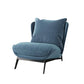 Mid-century Modern Leather Slipper Accent Chair Pillow Back Armless Chair Sky Blue 1 Piece Clearhalo 'Accent Chairs' 'accent_chairs' 'Chairs & Seating' 'furn' 'furn_accent_chairs' 'Furniture' 'Living Room Furniture' 6851805
