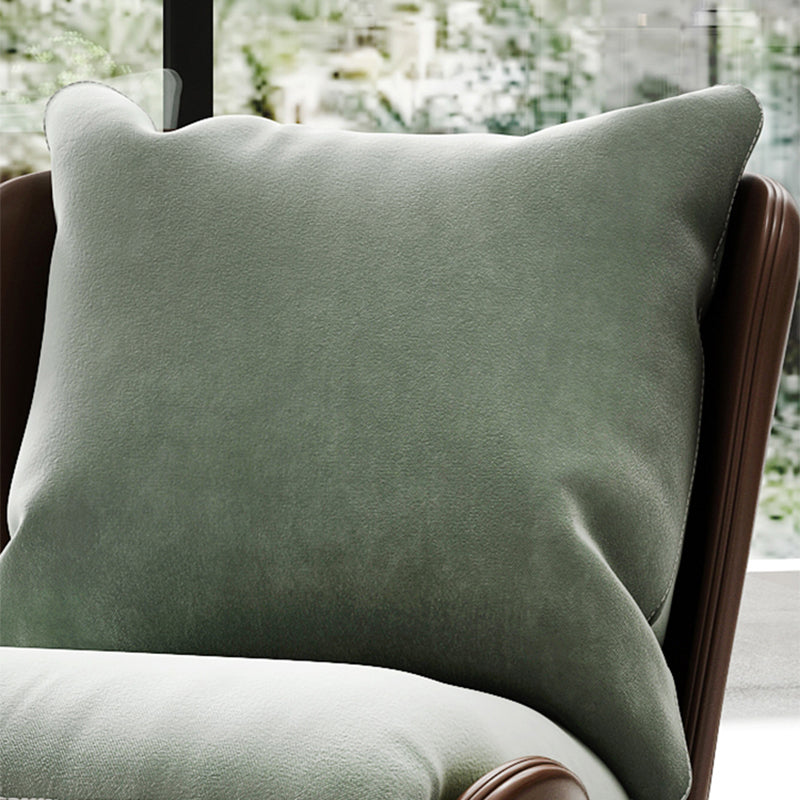 Mid-century Modern Leather Slipper Accent Chair Pillow Back Armless Chair Clearhalo 'Accent Chairs' 'accent_chairs' 'Chairs & Seating' 'furn' 'furn_accent_chairs' 'Furniture' 'Living Room Furniture' 6851811