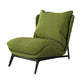Mid-century Modern Leather Slipper Accent Chair Pillow Back Armless Chair Fruit Green 1 Piece Clearhalo 'Accent Chairs' 'accent_chairs' 'Chairs & Seating' 'furn' 'furn_accent_chairs' 'Furniture' 'Living Room Furniture' 6851815