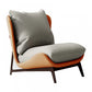 Mid-century Modern Leather Slipper Accent Chair Pillow Back Armless Chair Light Gray Orange 1 Piece Clearhalo 'Accent Chairs' 'accent_chairs' 'Chairs & Seating' 'furn' 'furn_accent_chairs' 'Furniture' 'Living Room Furniture' 6851819
