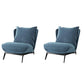 Mid-century Modern Leather Slipper Accent Chair Pillow Back Armless Chair Sky Blue 2 Piece Set Clearhalo 'Accent Chairs' 'accent_chairs' 'Chairs & Seating' 'furn' 'furn_accent_chairs' 'Furniture' 'Living Room Furniture' 6851832