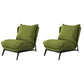 Mid-century Modern Leather Slipper Accent Chair Pillow Back Armless Chair Fruit Green 2 Piece Set Clearhalo 'Accent Chairs' 'accent_chairs' 'Chairs & Seating' 'furn' 'furn_accent_chairs' 'Furniture' 'Living Room Furniture' 6851837
