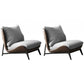 Mid-century Modern Leather Slipper Accent Chair Pillow Back Armless Chair Light Gray-Brown 2 Piece Set Clearhalo 'Accent Chairs' 'accent_chairs' 'Chairs & Seating' 'furn' 'furn_accent_chairs' 'Furniture' 'Living Room Furniture' 6851843