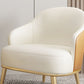 Glam Styled Leather Armchair Fixed Back Basic Four Legs Recessed Arms Chair Clearhalo 'Accent Chairs' 'accent_chairs' 'Chairs & Seating' 'furn' 'furn_accent_chairs' 'Furniture' 'Living Room Furniture' 6851899
