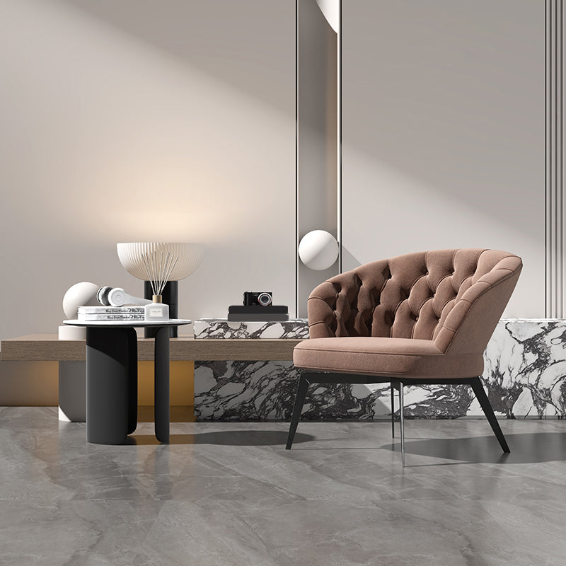 Industrial Brown Armless Chair Tufted Back Basic Four Legs Side Chair Clearhalo 'Accent Chairs' 'accent_chairs' 'Chairs & Seating' 'furn' 'furn_accent_chairs' 'Furniture' 'Living Room Furniture' 6851916