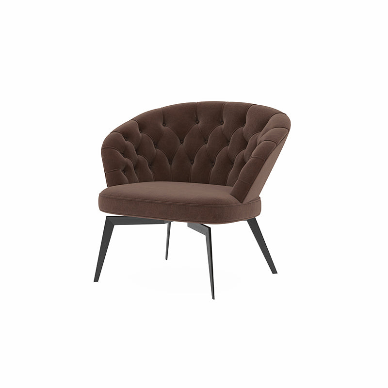 Industrial Brown Armless Chair Tufted Back Basic Four Legs Side Chair 1 Piece Clearhalo 'Accent Chairs' 'accent_chairs' 'Chairs & Seating' 'furn' 'furn_accent_chairs' 'Furniture' 'Living Room Furniture' 6851917
