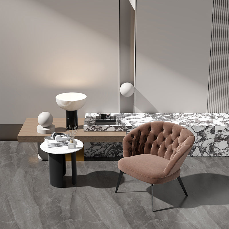 Industrial Brown Armless Chair Tufted Back Basic Four Legs Side Chair Clearhalo 'Accent Chairs' 'accent_chairs' 'Chairs & Seating' 'furn' 'furn_accent_chairs' 'Furniture' 'Living Room Furniture' 6851920