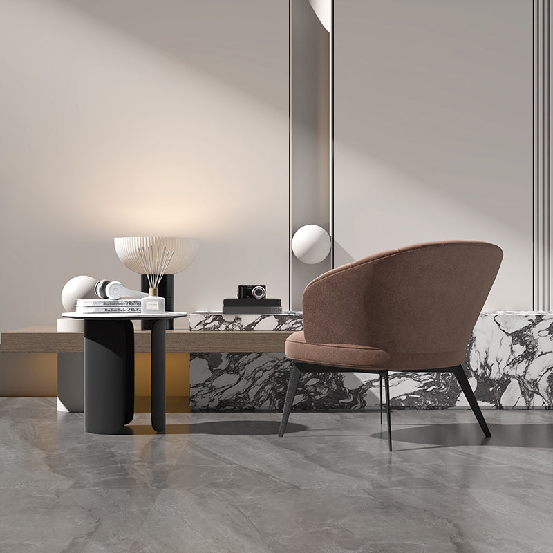 Industrial Brown Armless Chair Tufted Back Basic Four Legs Side Chair Clearhalo 'Accent Chairs' 'accent_chairs' 'Chairs & Seating' 'furn' 'furn_accent_chairs' 'Furniture' 'Living Room Furniture' 6851921