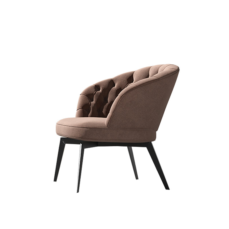 Industrial Brown Armless Chair Tufted Back Basic Four Legs Side Chair Clearhalo 'Accent Chairs' 'accent_chairs' 'Chairs & Seating' 'furn' 'furn_accent_chairs' 'Furniture' 'Living Room Furniture' 6851922