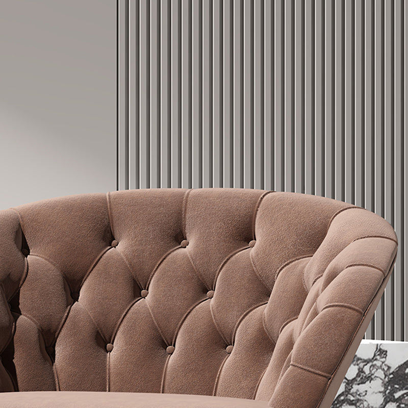 Industrial Brown Armless Chair Tufted Back Basic Four Legs Side Chair Clearhalo 'Accent Chairs' 'accent_chairs' 'Chairs & Seating' 'furn' 'furn_accent_chairs' 'Furniture' 'Living Room Furniture' 6851923