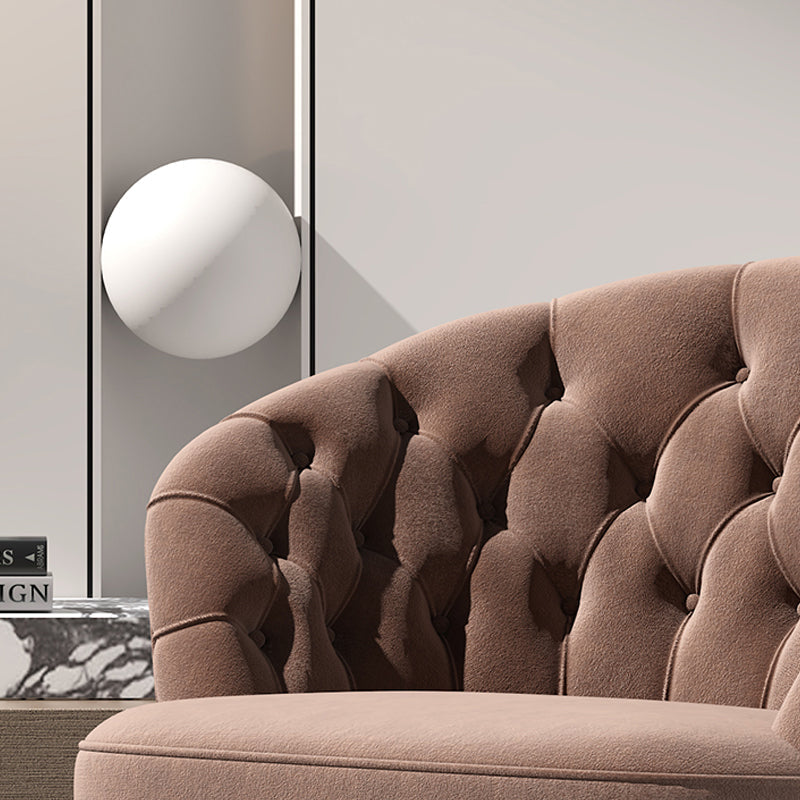 Industrial Brown Armless Chair Tufted Back Basic Four Legs Side Chair Clearhalo 'Accent Chairs' 'accent_chairs' 'Chairs & Seating' 'furn' 'furn_accent_chairs' 'Furniture' 'Living Room Furniture' 6851924