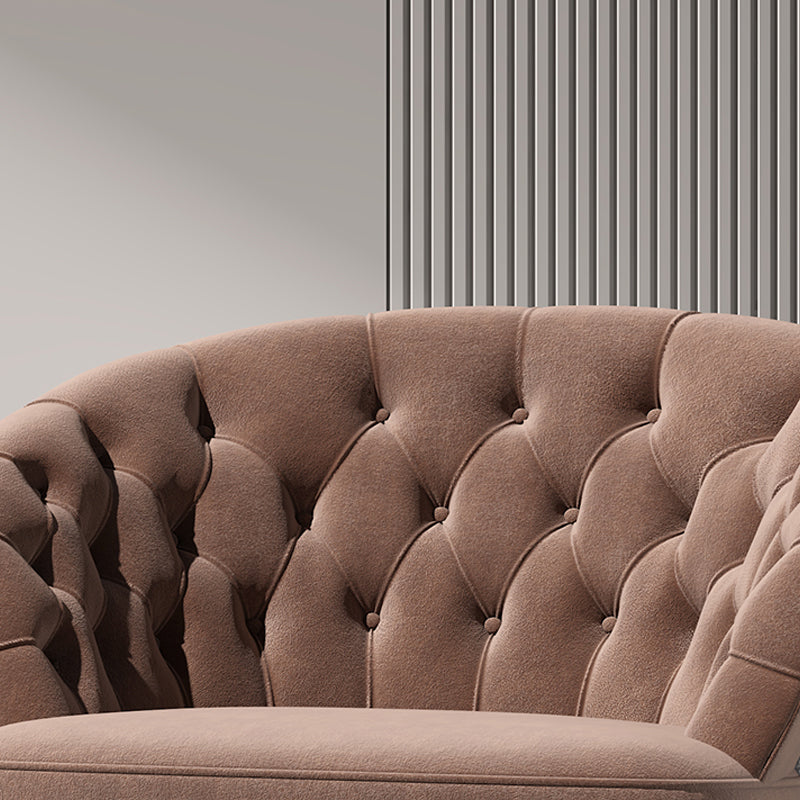 Industrial Brown Armless Chair Tufted Back Basic Four Legs Side Chair Clearhalo 'Accent Chairs' 'accent_chairs' 'Chairs & Seating' 'furn' 'furn_accent_chairs' 'Furniture' 'Living Room Furniture' 6851925