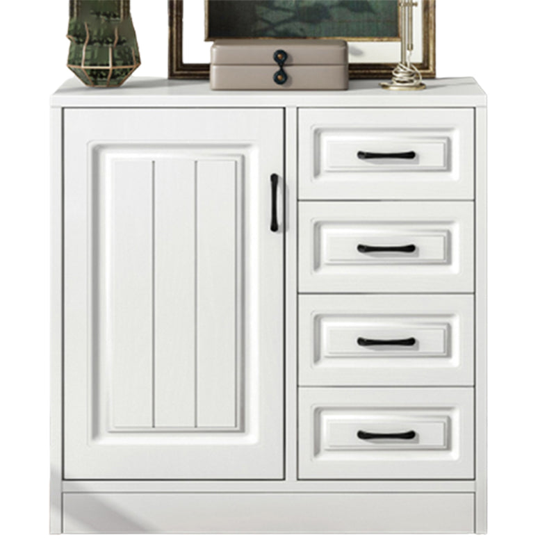 White Standard Cabinet Solid Wood Storage Cabinet with Drawer Clearhalo 'Cabinets & Chests' 'cabinets_chests' 'furn' 'furn_cabinets_chests' 'Furniture' 'Living Room Furniture' 6851931