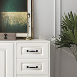 White Standard Cabinet Solid Wood Storage Cabinet with Drawer Clearhalo 'Cabinets & Chests' 'cabinets_chests' 'furn' 'furn_cabinets_chests' 'Furniture' 'Living Room Furniture' 6851933