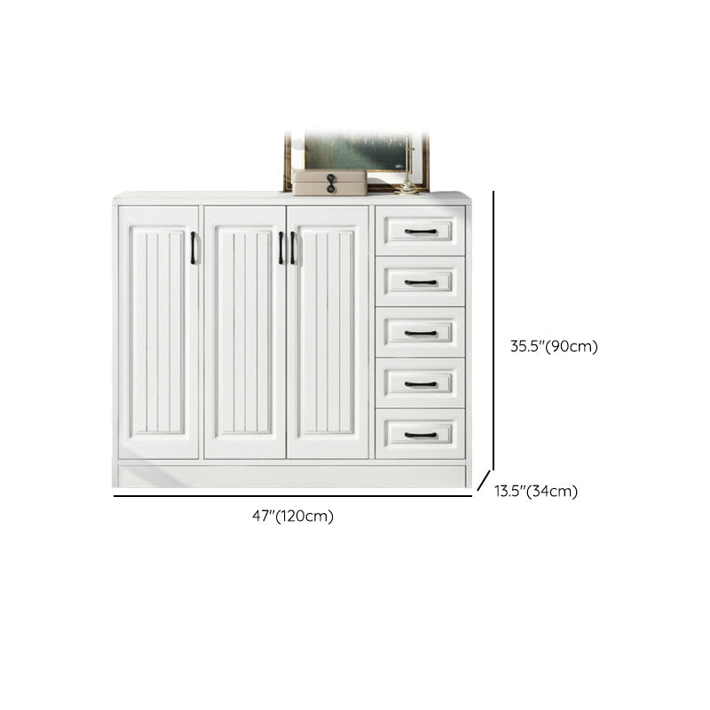 White Standard Cabinet Solid Wood Storage Cabinet with Drawer Clearhalo 'Cabinets & Chests' 'cabinets_chests' 'furn' 'furn_cabinets_chests' 'Furniture' 'Living Room Furniture' 6851935