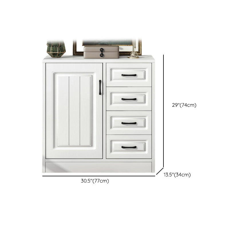 White Standard Cabinet Solid Wood Storage Cabinet with Drawer Clearhalo 'Cabinets & Chests' 'cabinets_chests' 'furn' 'furn_cabinets_chests' 'Furniture' 'Living Room Furniture' 6851938