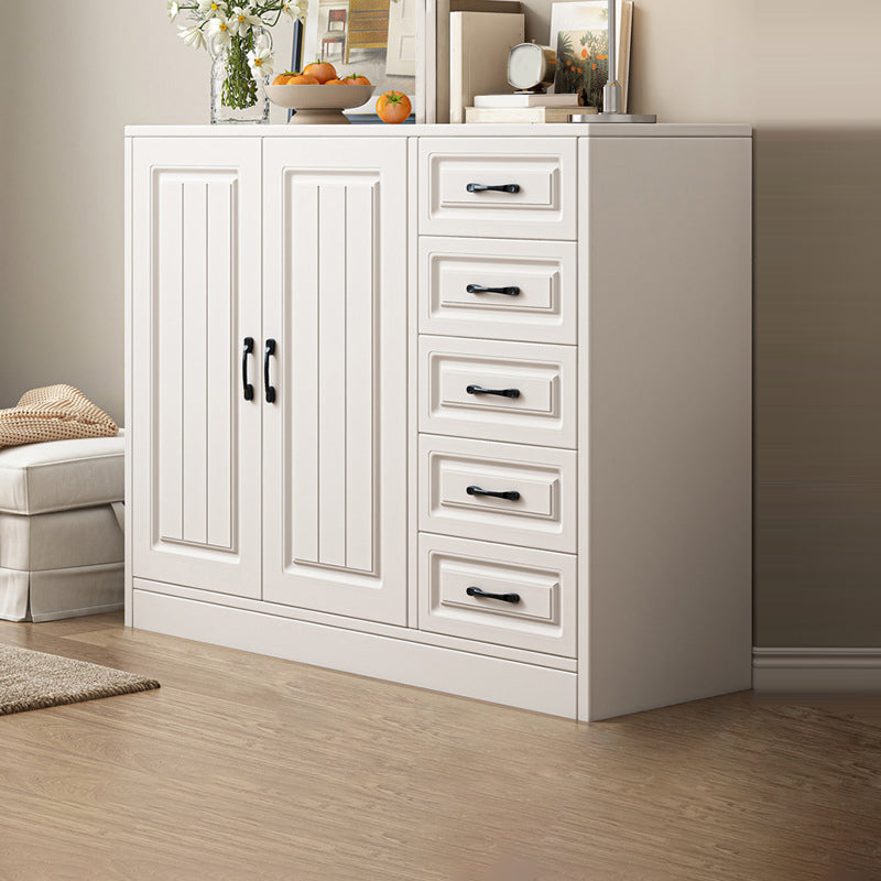 Modern White Rectangle Accent Cabinet Solid Wood Storage Cabinet 35"L x 14"W x 35"H Clearhalo 'Cabinets & Chests' 'cabinets_chests' 'furn' 'furn_cabinets_chests' 'Furniture' 'Living Room Furniture' 6851957