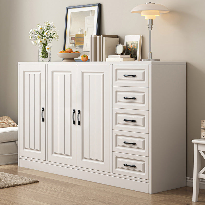 Modern White Rectangle Accent Cabinet Solid Wood Storage Cabinet 47"L x 14"W x 35"H Clearhalo 'Cabinets & Chests' 'cabinets_chests' 'furn' 'furn_cabinets_chests' 'Furniture' 'Living Room Furniture' 6851958