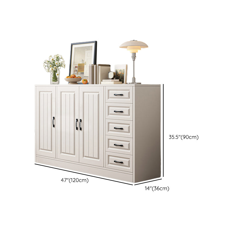 Modern White Rectangle Accent Cabinet Solid Wood Storage Cabinet Clearhalo 'Cabinets & Chests' 'cabinets_chests' 'furn' 'furn_cabinets_chests' 'Furniture' 'Living Room Furniture' 6851968