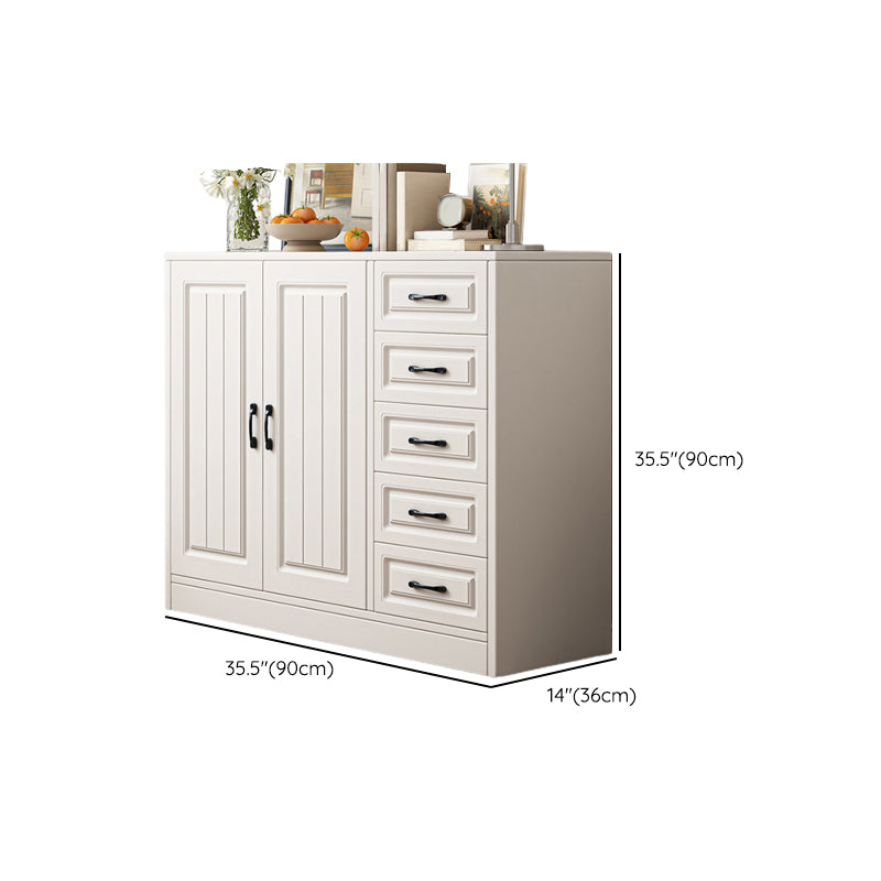 Modern White Rectangle Accent Cabinet Solid Wood Storage Cabinet Clearhalo 'Cabinets & Chests' 'cabinets_chests' 'furn' 'furn_cabinets_chests' 'Furniture' 'Living Room Furniture' 6851969