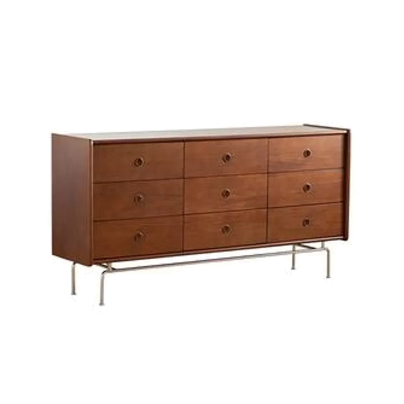 Mid-Century Modern Rectangle Accent Cabinet Solid Wood Storage Cabinet 63"L x 16"W x 32"H Clearhalo 'Cabinets & Chests' 'cabinets_chests' 'furn' 'furn_cabinets_chests' 'Furniture' 'Living Room Furniture' 6851977