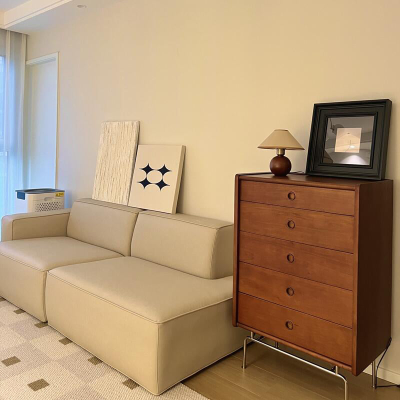 Mid-Century Modern Rectangle Accent Cabinet Solid Wood Storage Cabinet Clearhalo 'Cabinets & Chests' 'cabinets_chests' 'furn' 'furn_cabinets_chests' 'Furniture' 'Living Room Furniture' 6851978