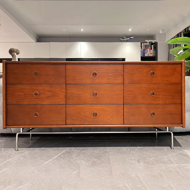 Mid-Century Modern Rectangle Accent Cabinet Solid Wood Storage Cabinet Clearhalo 'Cabinets & Chests' 'cabinets_chests' 'furn' 'furn_cabinets_chests' 'Furniture' 'Living Room Furniture' 6851984