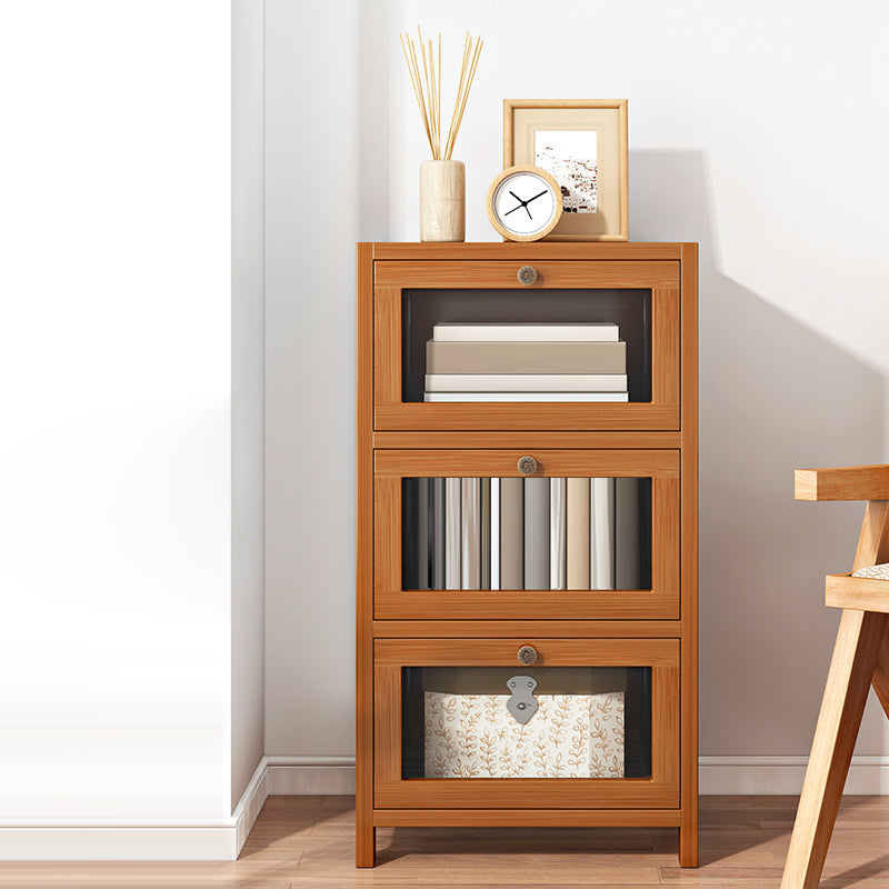 Modern Rectangle Accent Cabinet Glass Scratch Resistant Storage Cabinet 13.8"L x 12.2"W x 24.8"H Clearhalo 'Cabinets & Chests' 'cabinets_chests' 'furn' 'furn_cabinets_chests' 'Furniture' 'Living Room Furniture' 6852000