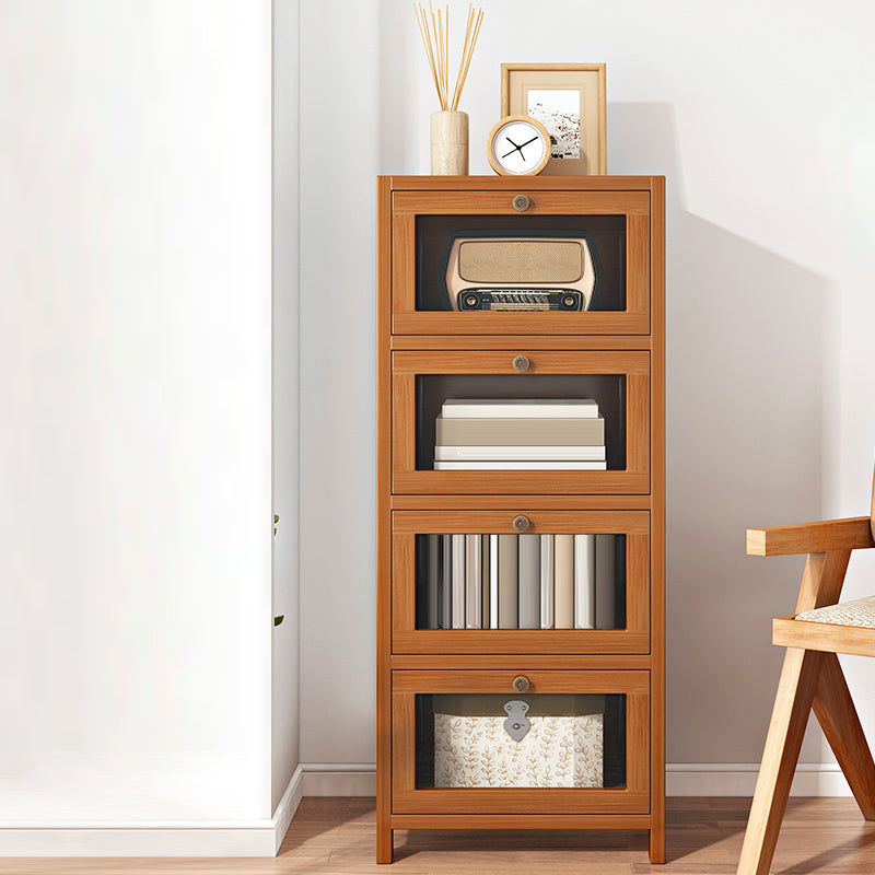 Modern Rectangle Accent Cabinet Glass Scratch Resistant Storage Cabinet 13.8"L x 12.2"W x 32.3"H Clearhalo 'Cabinets & Chests' 'cabinets_chests' 'furn' 'furn_cabinets_chests' 'Furniture' 'Living Room Furniture' 6852001