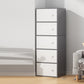 Contemporary Rectangle Storage Cabinet with Wooden Knobs Doors 16"L x 12"W x 50"H Grey Clearhalo 'Cabinets & Chests' 'cabinets_chests' 'furn' 'furn_cabinets_chests' 'Furniture' 'Living Room Furniture' 6852051