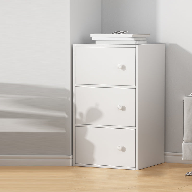 Contemporary Rectangle Storage Cabinet with Wooden Knobs Doors White Clearhalo 'Cabinets & Chests' 'cabinets_chests' 'furn' 'furn_cabinets_chests' 'Furniture' 'Living Room Furniture' 6852055