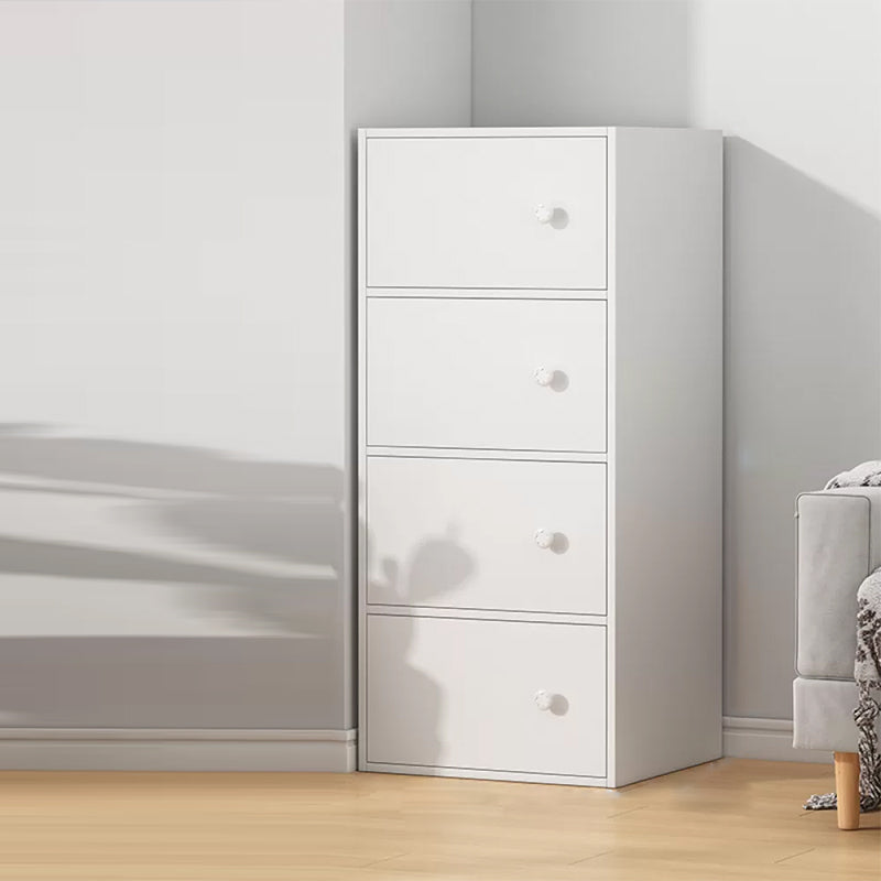 Contemporary Rectangle Storage Cabinet with Wooden Knobs Doors White Clearhalo 'Cabinets & Chests' 'cabinets_chests' 'furn' 'furn_cabinets_chests' 'Furniture' 'Living Room Furniture' 6852056