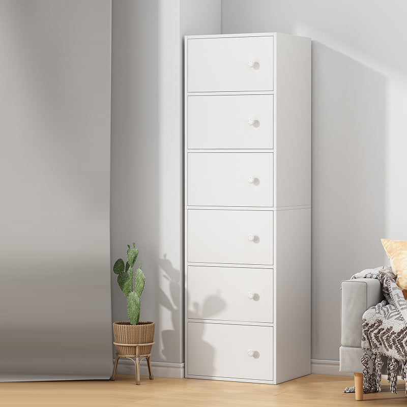 Contemporary Rectangle Storage Cabinet with Wooden Knobs Doors White Clearhalo 'Cabinets & Chests' 'cabinets_chests' 'furn' 'furn_cabinets_chests' 'Furniture' 'Living Room Furniture' 6852060