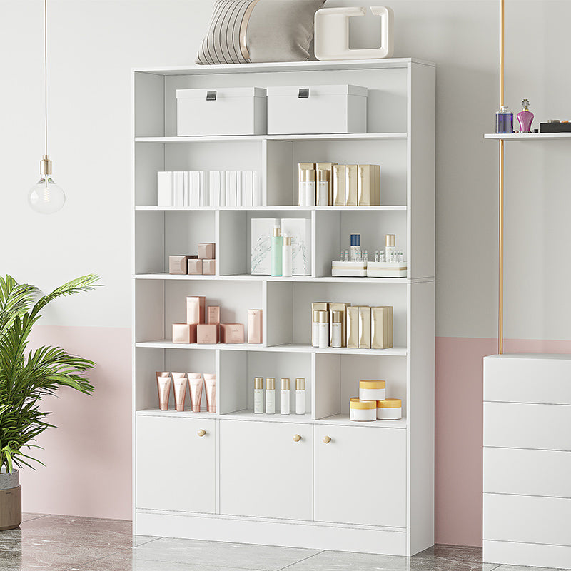 Contemporary Rectangle Wooden Cabinet with Shelves Storage Cabinet 39"L x 10"W x 70"H White 2 Clearhalo 'Cabinets & Chests' 'cabinets_chests' 'furn' 'furn_cabinets_chests' 'Furniture' 'Living Room Furniture' 6852080