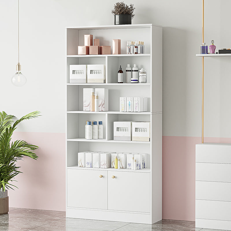 Contemporary Rectangle Wooden Cabinet with Shelves Storage Cabinet 23.6"L x 9.8"W x 70.1"H White 1 Clearhalo 'Cabinets & Chests' 'cabinets_chests' 'furn' 'furn_cabinets_chests' 'Furniture' 'Living Room Furniture' 6852081