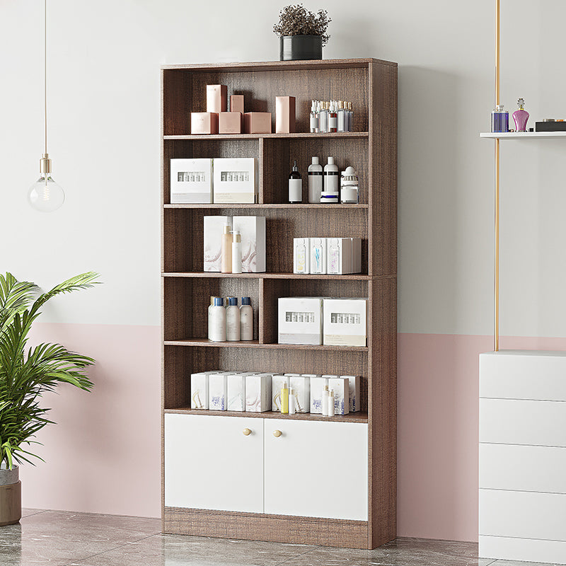 Contemporary Rectangle Wooden Cabinet with Shelves Storage Cabinet 23.6"L x 9.8"W x 70.1"H Walnut 1 Clearhalo 'Cabinets & Chests' 'cabinets_chests' 'furn' 'furn_cabinets_chests' 'Furniture' 'Living Room Furniture' 6852085