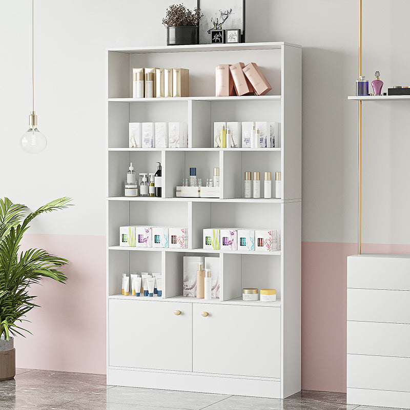 Contemporary Rectangle Wooden Cabinet with Shelves Storage Cabinet 31.5"L x 9.8"W x 70.1"H White 1 Clearhalo 'Cabinets & Chests' 'cabinets_chests' 'furn' 'furn_cabinets_chests' 'Furniture' 'Living Room Furniture' 6852086