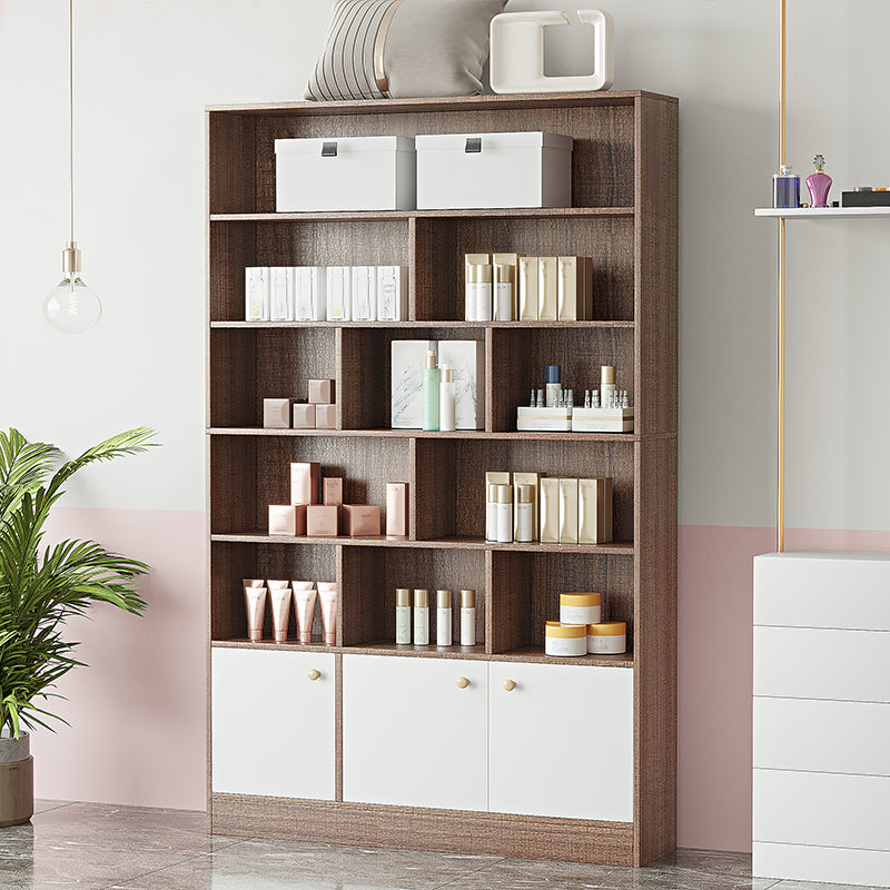 Contemporary Rectangle Wooden Cabinet with Shelves Storage Cabinet 39"L x 10"W x 70"H Walnut 2 Clearhalo 'Cabinets & Chests' 'cabinets_chests' 'furn' 'furn_cabinets_chests' 'Furniture' 'Living Room Furniture' 6852095