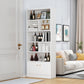 Contemporary Wooden Cabinet with Shelves Rectangle Storage Cabinet 23.6"L x 9.8"W x 70.1"H White 1 Clearhalo 'Cabinets & Chests' 'cabinets_chests' 'furn' 'furn_cabinets_chests' 'Furniture' 'Living Room Furniture' 6852110