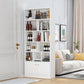 Contemporary Wooden Cabinet with Shelves Rectangle Storage Cabinet 31.5"L x 9.8"W x 70.1"H White 1 Clearhalo 'Cabinets & Chests' 'cabinets_chests' 'furn' 'furn_cabinets_chests' 'Furniture' 'Living Room Furniture' 6852111