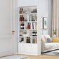 Contemporary Wooden Cabinet with Shelves Rectangle Storage Cabinet 39"L x 10"W x 70"H White 2 Clearhalo 'Cabinets & Chests' 'cabinets_chests' 'furn' 'furn_cabinets_chests' 'Furniture' 'Living Room Furniture' 6852117